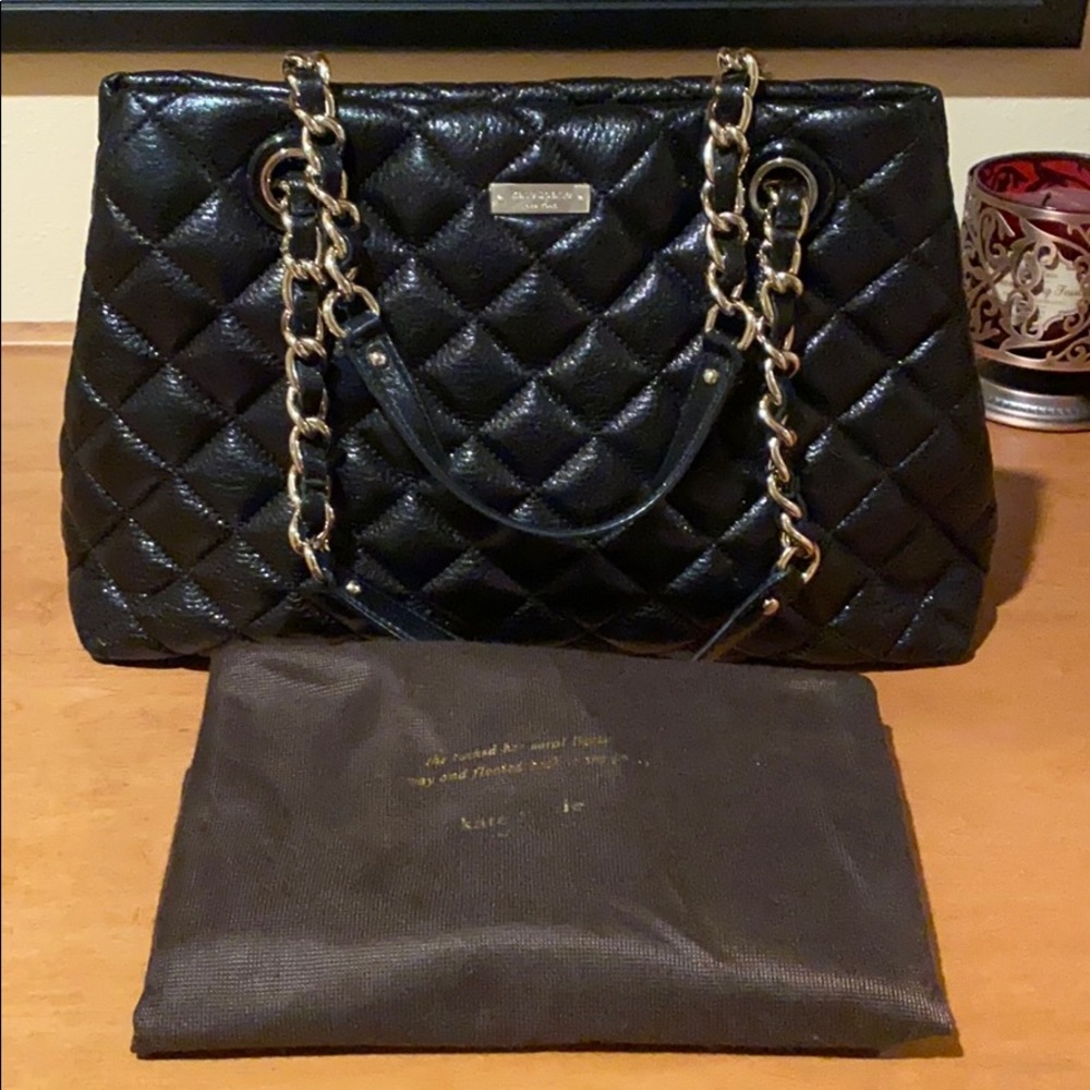 Kate Spade black quilted Maryanne shoulder bag